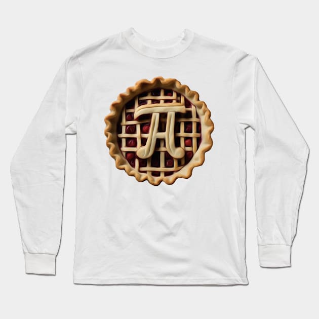 Cherry Pie Pi for Pi Day Long Sleeve T-Shirt by akastardust